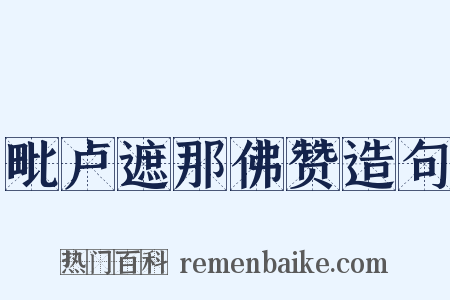 毗卢遮那佛赞造句是什么意思的图片